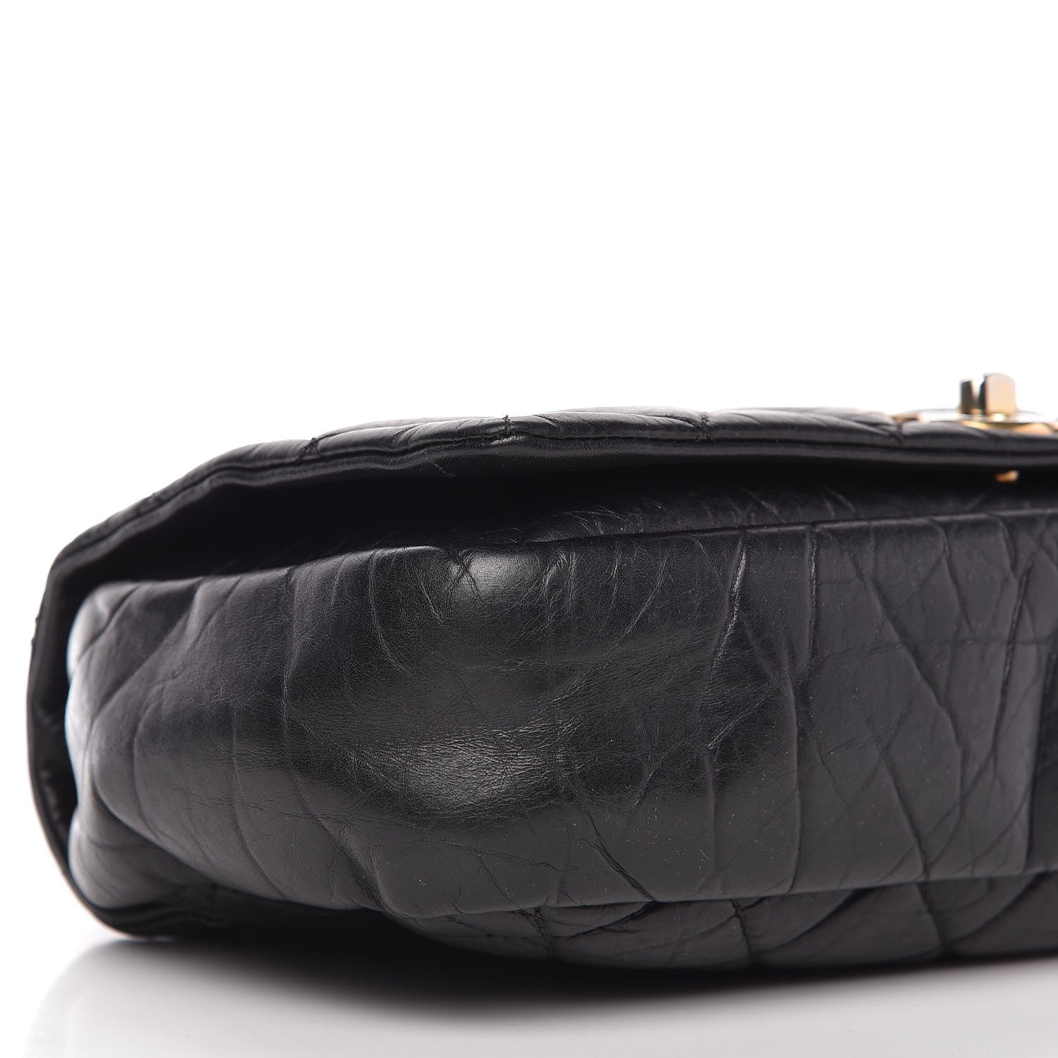 Chanel Aged Calfskin Quilted Medium Pondichery Flap Black 6 of 10