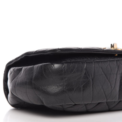 Chanel Aged Calfskin Quilted Medium Pondichery Flap Black 6 of 10