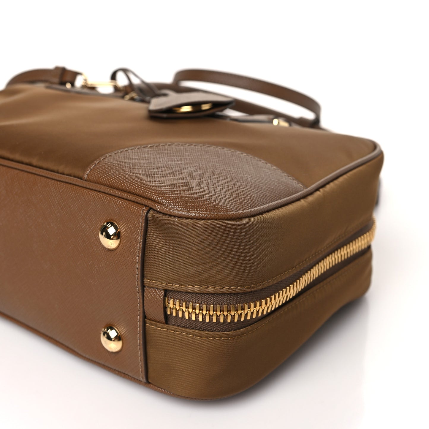 Re-Nylon Saffiano Medium Re-Edition 1978 Two Handle Bag Sughero