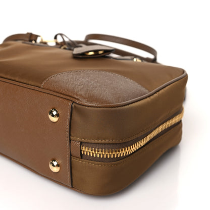 Prada Re-Nylon Saffiano Medium Re-Edition 1978 Two Handle Bag Sughero 8 of 8