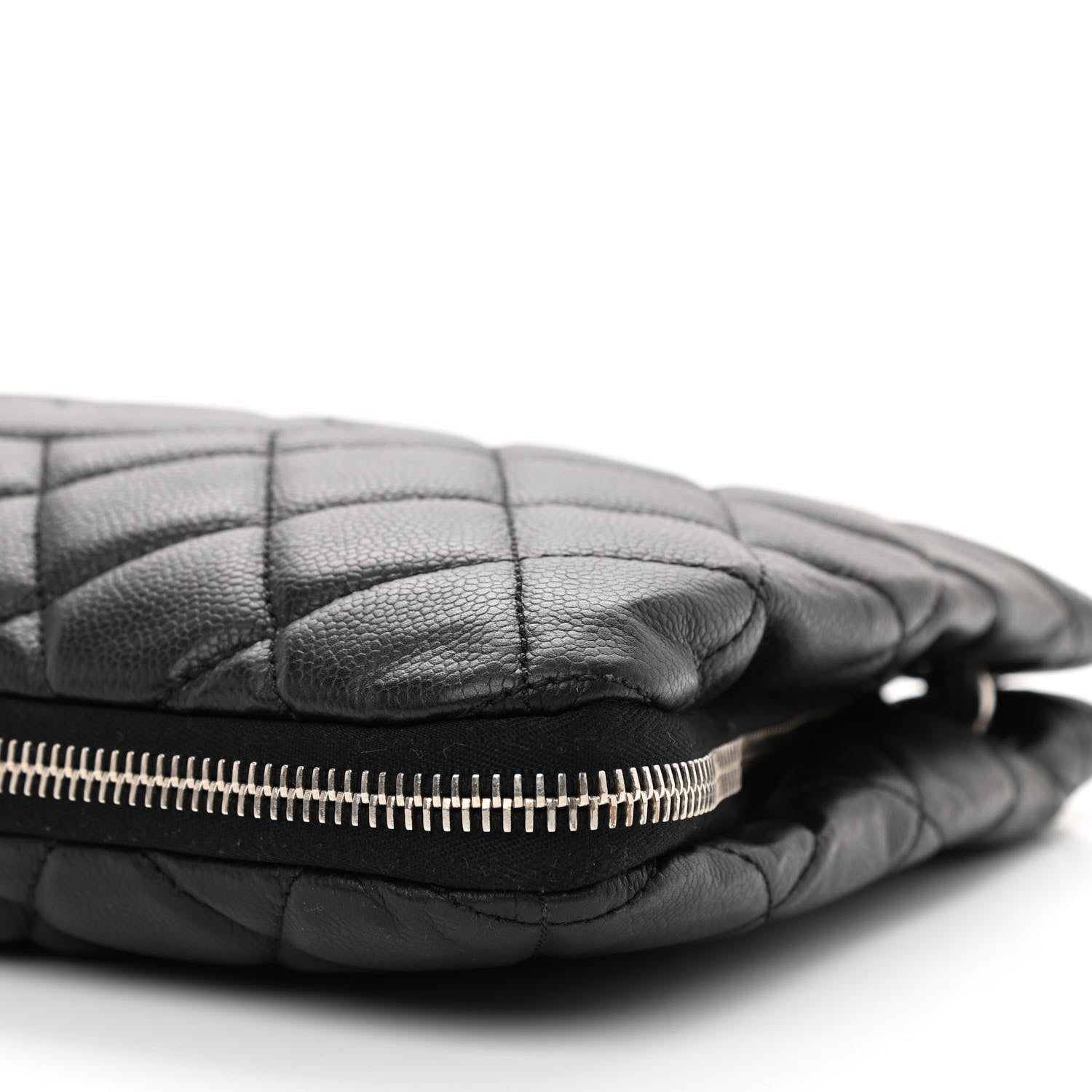 Chanel Caviar Quilted Expandable Zip Shoulder Bag Black 11 of 11
