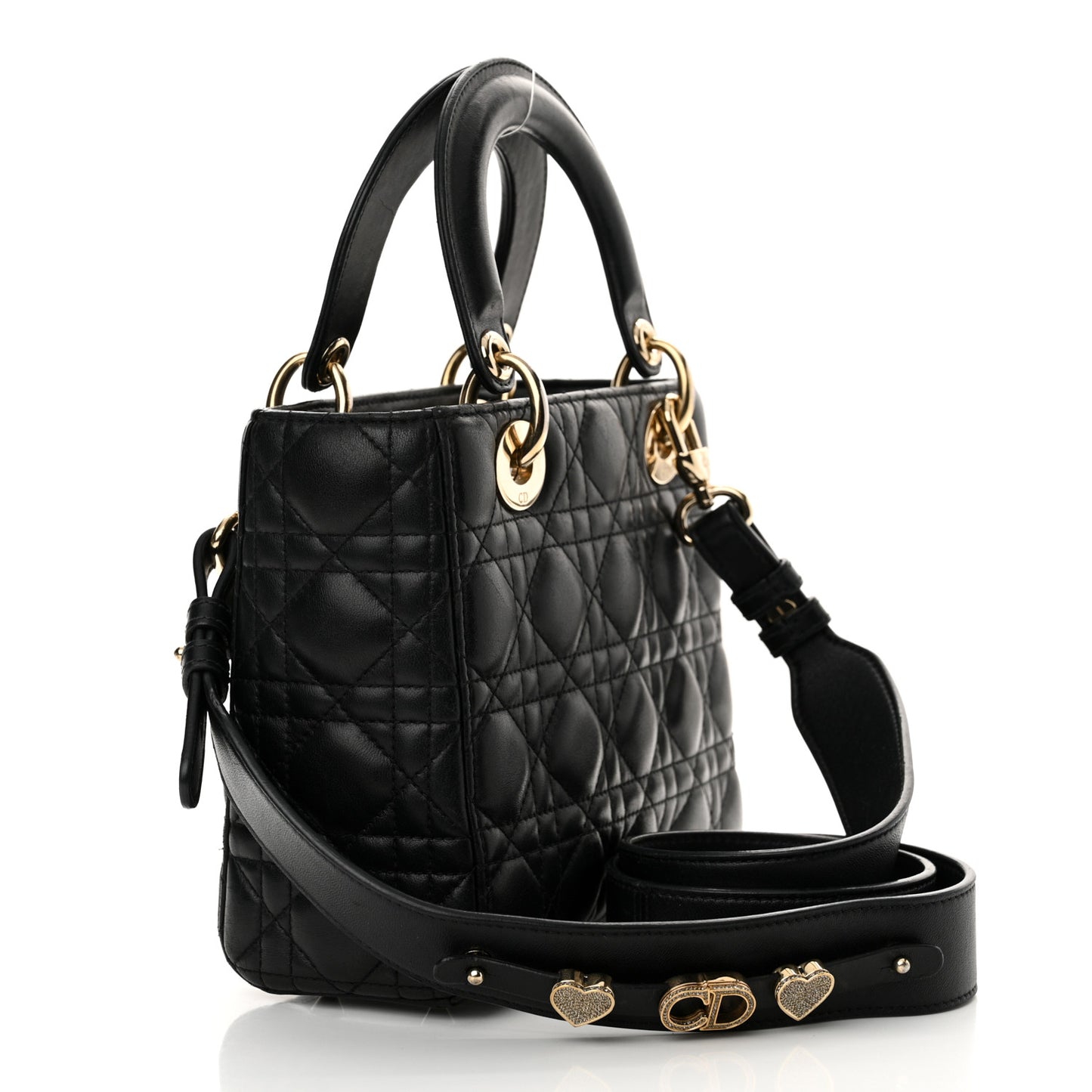 Lambskin Cannage Small My ABCDior Lady Dior Black
