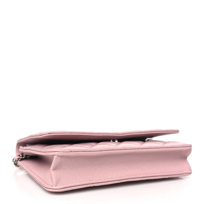 Chanel Caviar Quilted Wallet on Chain WOC Light Pink 4 of 11