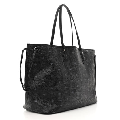 MCM Visetos Large Liz Reversible Shopper Tote Black 3 of 17