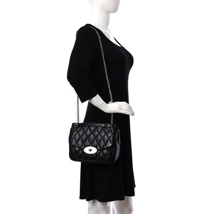 Mulberry Shiny Buffalo Quilted Small Darley Shoulder Bag Black 2 of 8
