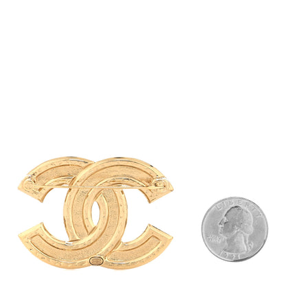 Chanel Crystal CC Brooch Gold 2 of 3
