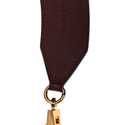 Hermes Epsom 40mm Tressage Shoulder Strap Rouge H Craie Gold 4 of 6