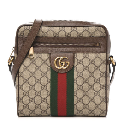 Gucci GG Supreme Monogram Web Small Ophidia Messenger Bag Brown 1 of 10