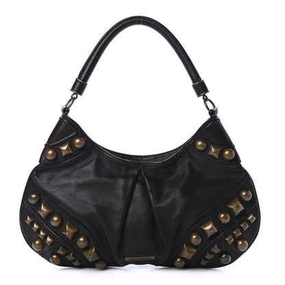 Burberry Calfskin Studded Medium Alverton Hobo Chocolate 1 of 4