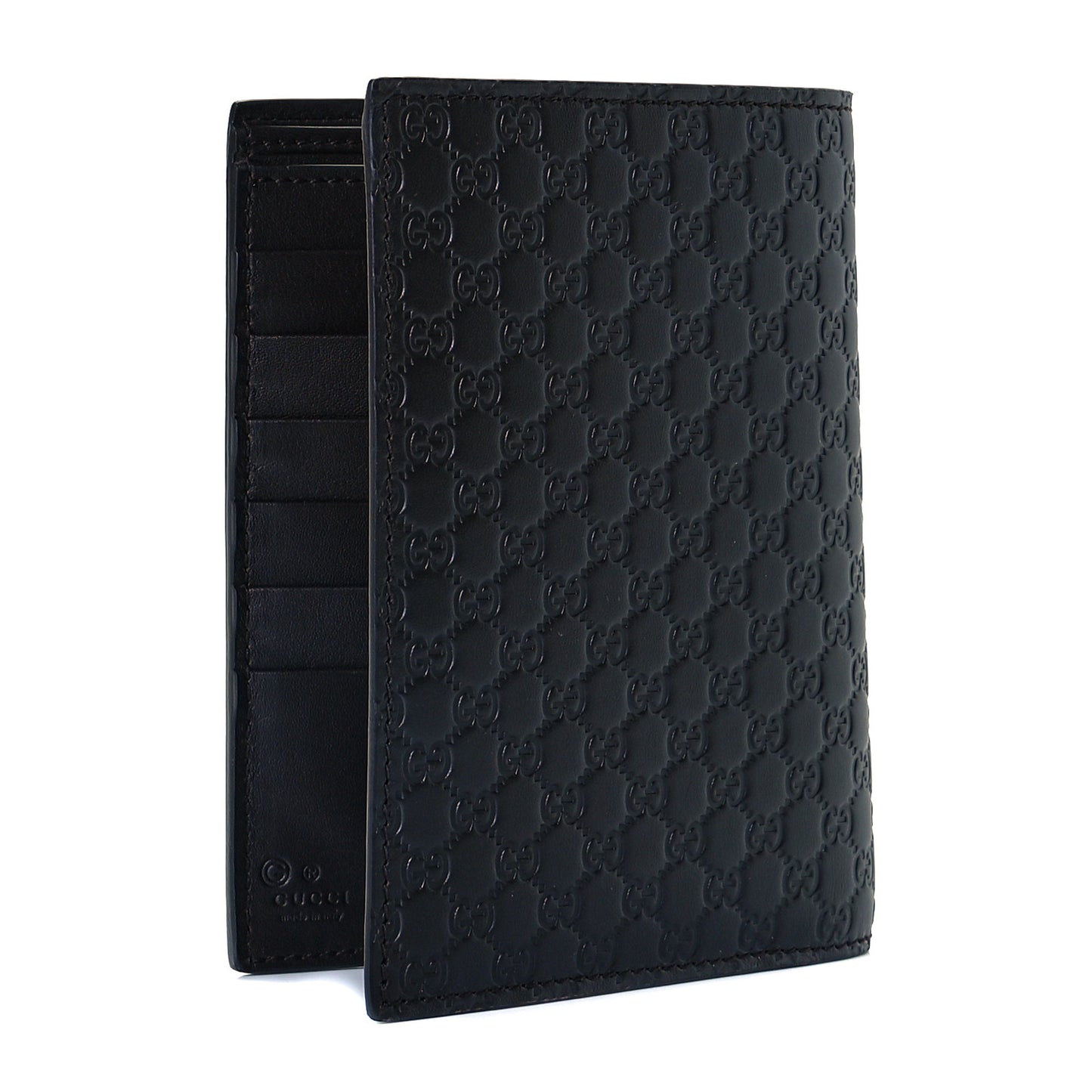 Microguccissima Passport Case Black