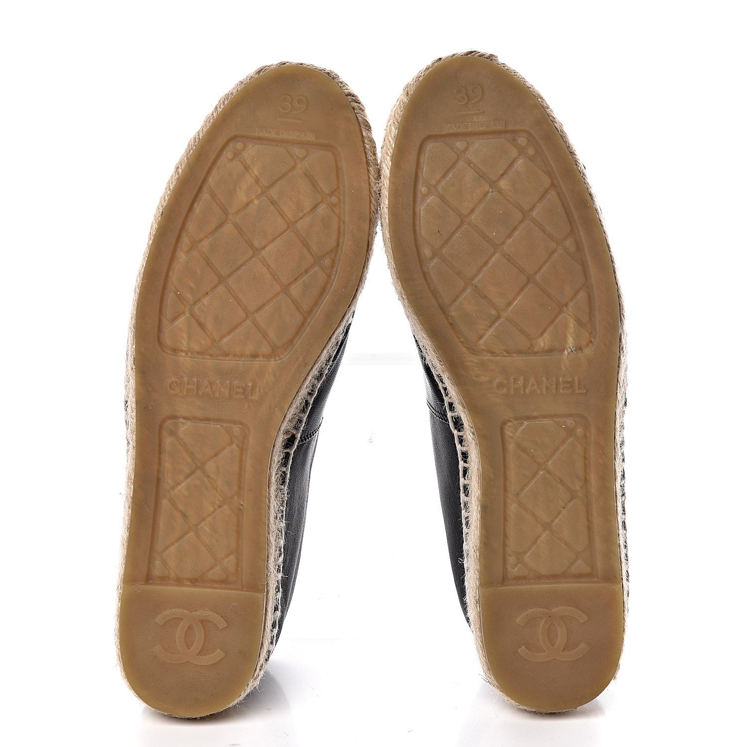 Chanel Lambskin CC Espadrilles 39 Black 5 of 14