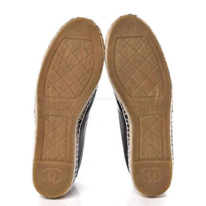 Chanel Lambskin CC Espadrilles 39 Black 5 of 14