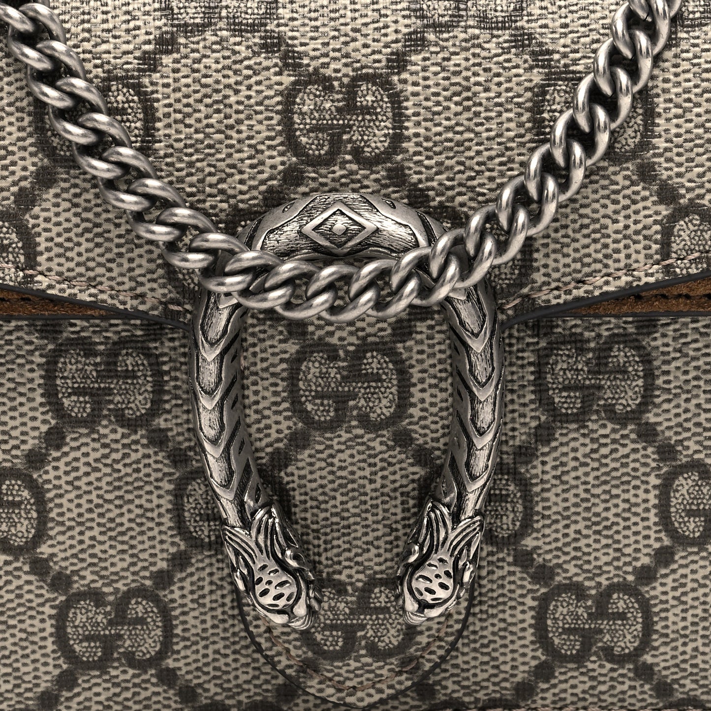 GG Supreme Monogram Super Mini Dionysus Shoulder Bag Taupe