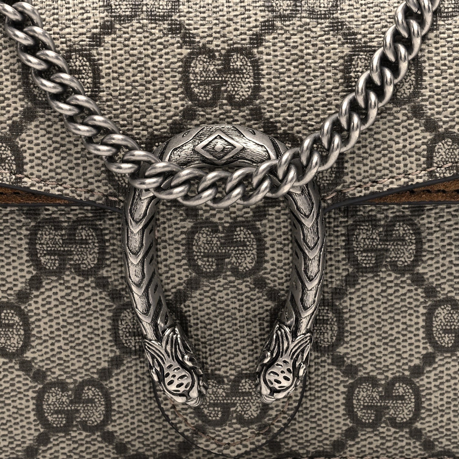 Gucci GG Supreme Monogram Super Mini Dionysus Shoulder Bag Taupe 9 of 11