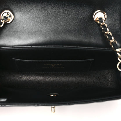 Chanel Lambskin Quilted Rectangular Clutch With Chain Black 5 of 11