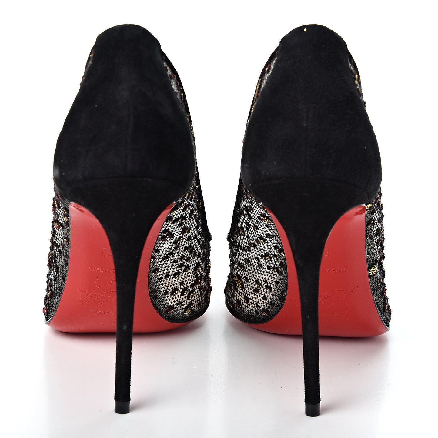 Tulle Glitter Follies Lace 100 Pumps 36 Black
