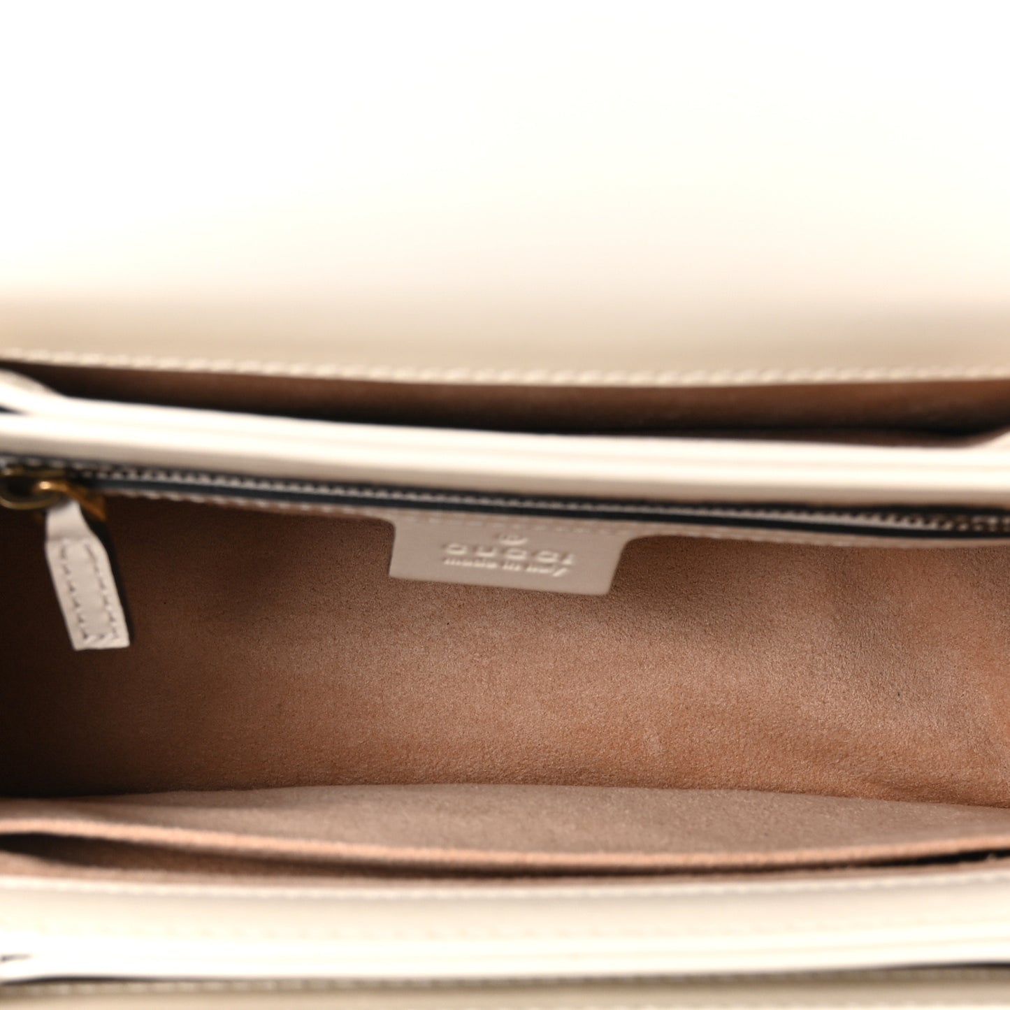 Calfskin Sylvie Web Small Queen Margaret Top Handle Bag Black White