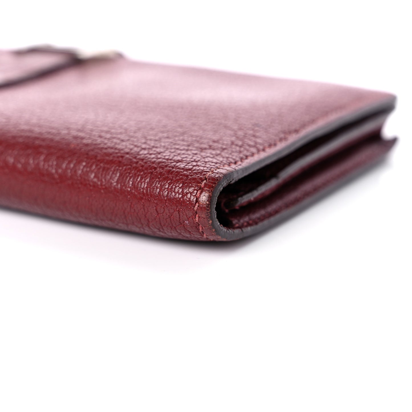 Chèvre Mysore Bearn Gusset Wallet Rouge H