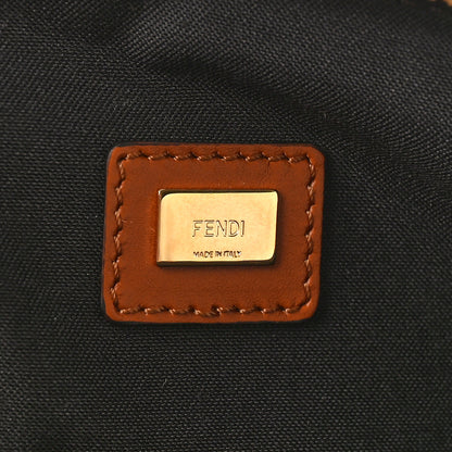 Fendi Vitello King Logo Embossed Large Flat Pouch Cuoio 6 of 8