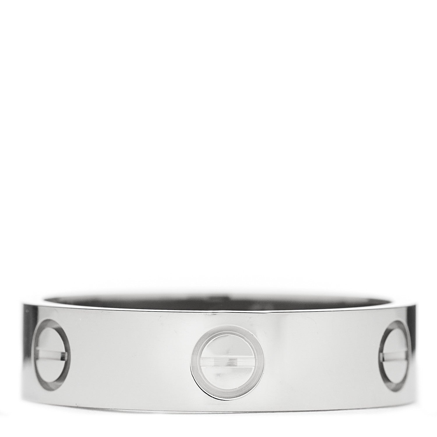 Cartier 18K White Gold 5.5mm LOVE Ring 61 9.5 1 of 4