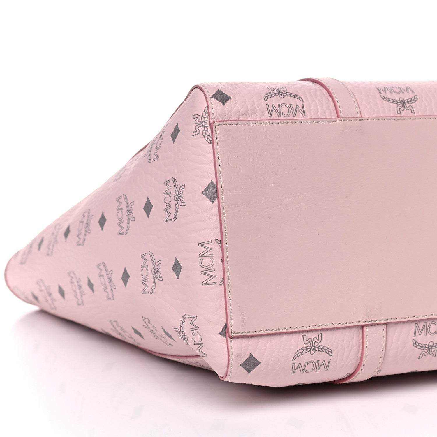 MCM Visetos Toni Shopper Tote Powder Pink 7 of 11