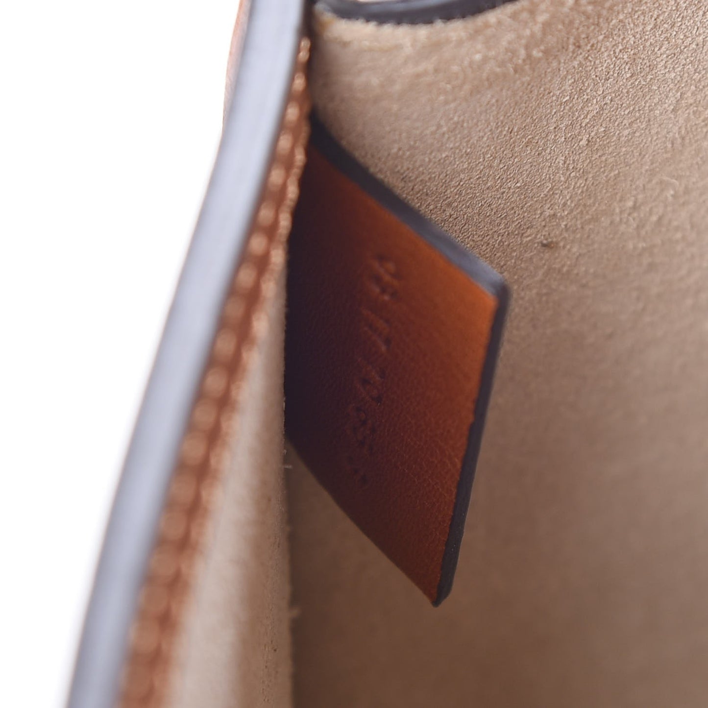 Calfskin Suede Small Nile Bracelet Bag Caramel