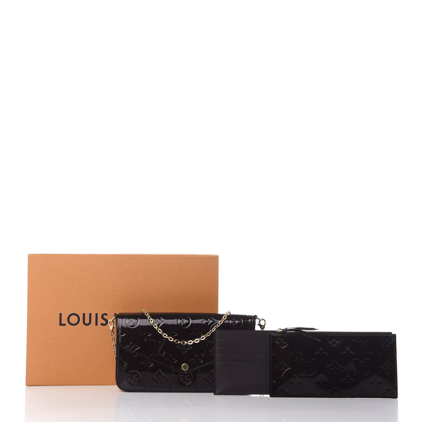 Vernis Pochette Felicie Chain Wallet Amarante