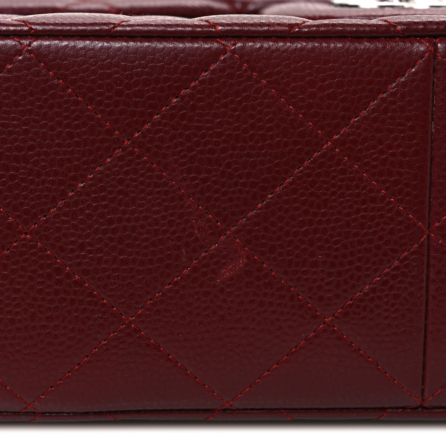 Chanel Caviar Quilted Jumbo Double Flap Dark Red 12 of 12