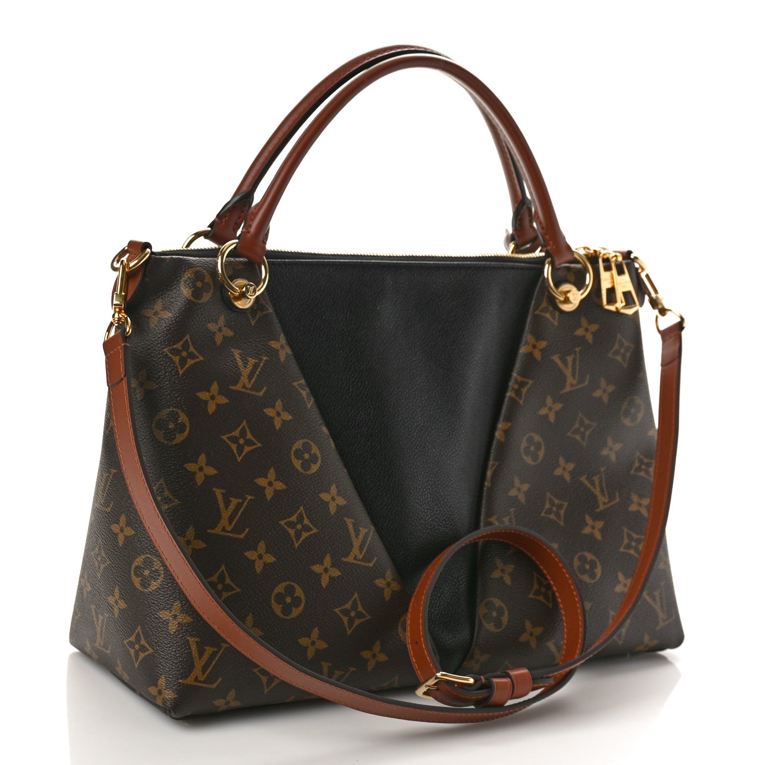 Louis Vuitton Monogram V Tote MM Black 2 of 8