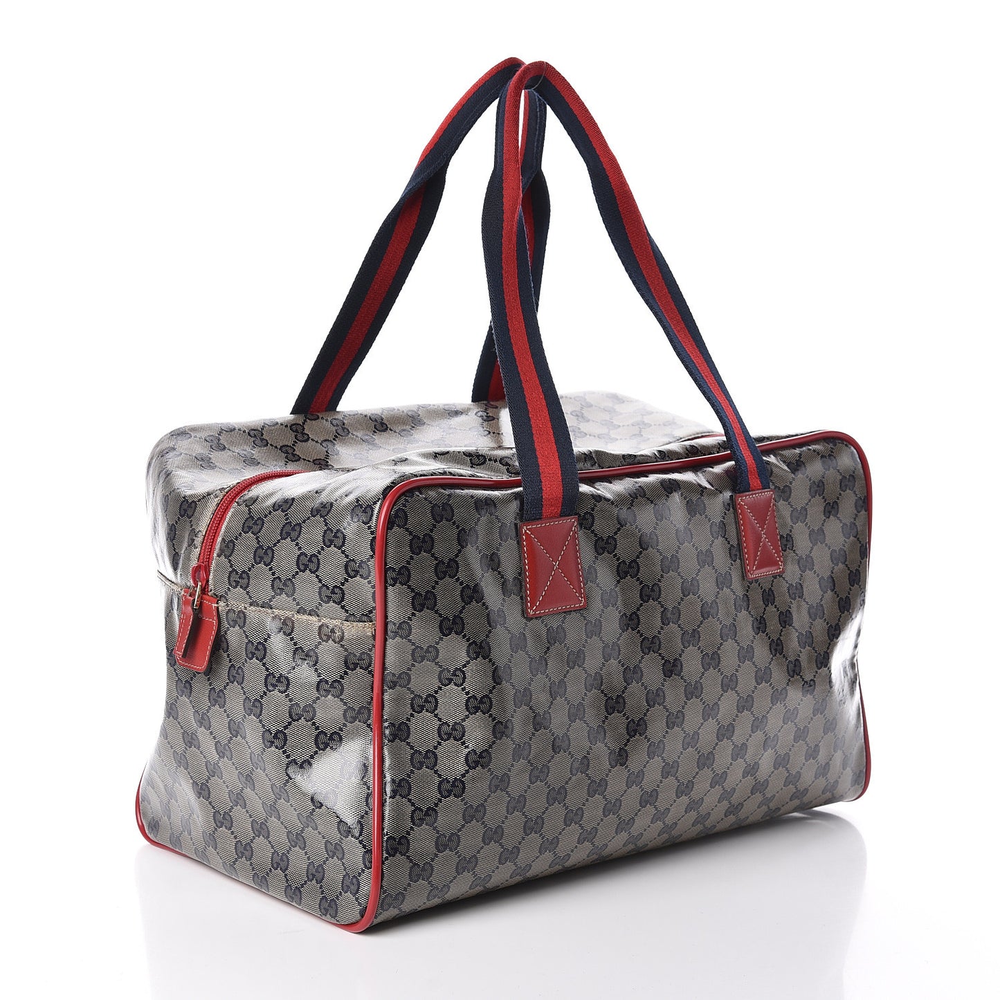 Crystal Monogram Web Medium Collapsible Carry On Duffle Navy