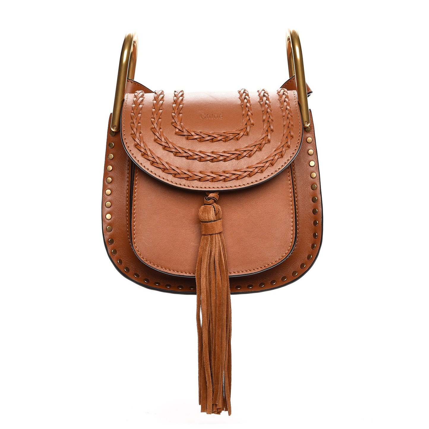 Calfskin Mini Hudson Shoulder Bag Caramel