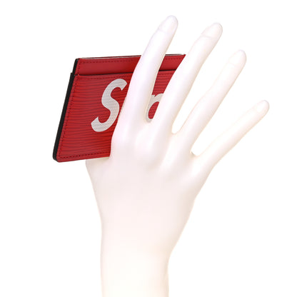 Louis Vuitton X SUPREME Epi Card Holder Red 2 of 6