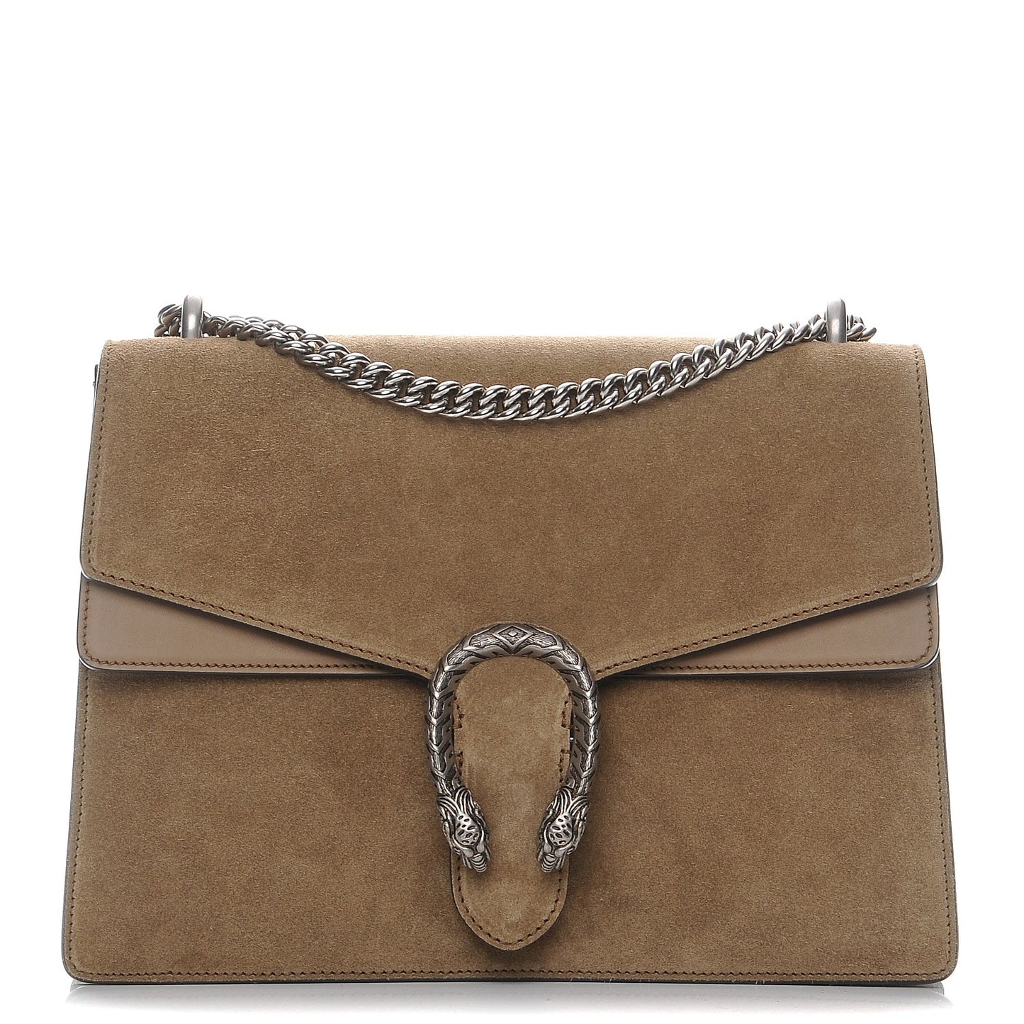 Suede Medium Dionysus Shoulder Bag Taupe