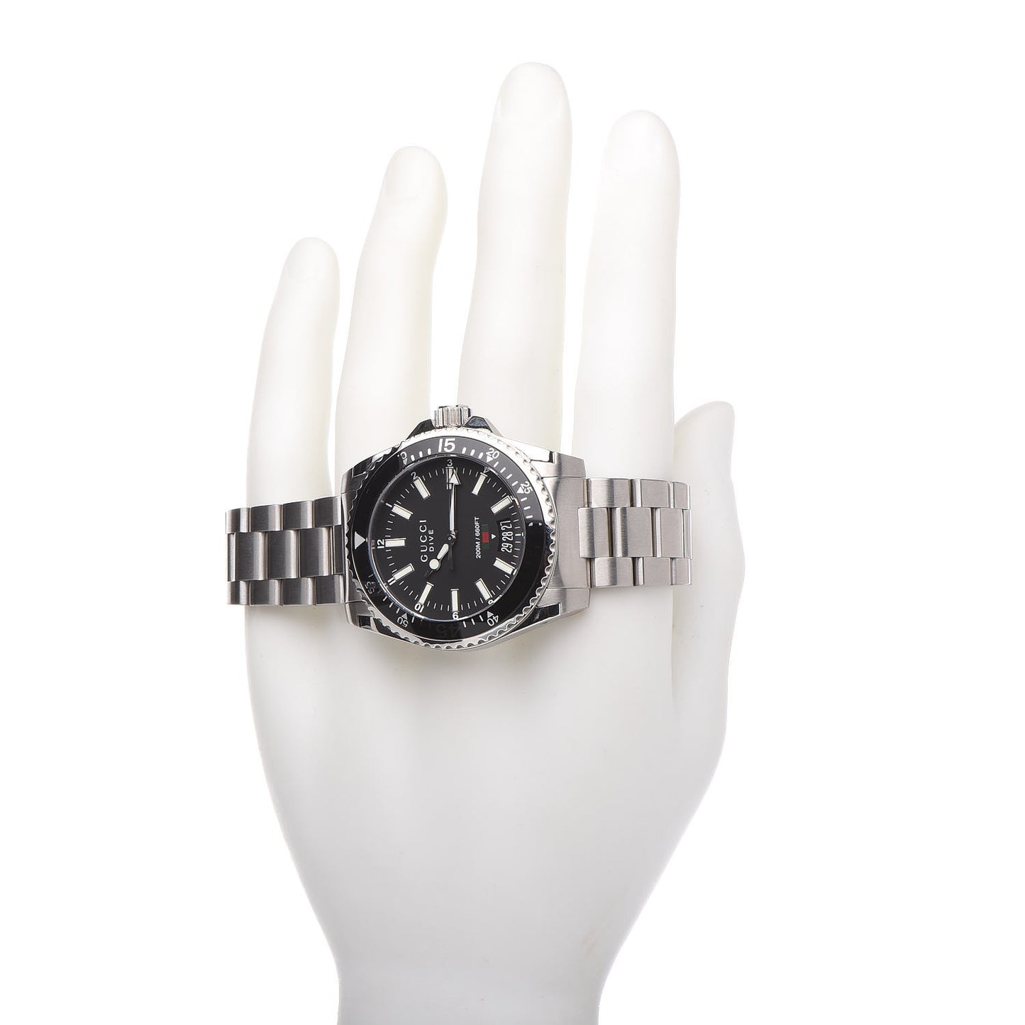 Stainless Steel 40mm Dive Quartz Watch Black