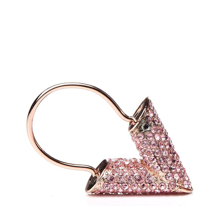 Louis Vuitton Crystal Essential V Strass Earrings Pink Gold 5 of 6
