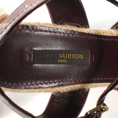 Louis Vuitton Monogram Idylle Majorca Espadrille Wedge Sandals 38 Sepia 5 of 7