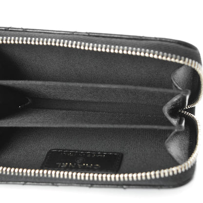 Chanel Lambskin Lucky Charms Zip Coin Purse Black 5 of 8