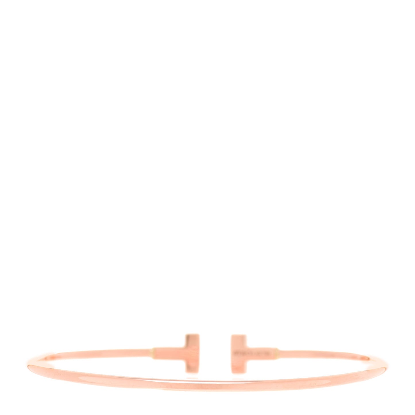 18K Rose Gold Narrow T Wire Bracelet