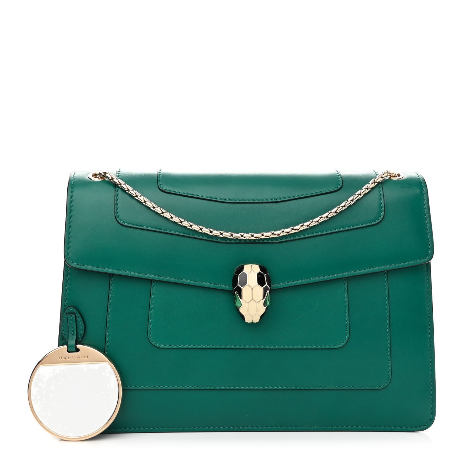 Bulgari Calfskin Serpenti Forever Shoulder Bag Emerald Green 1 of 9