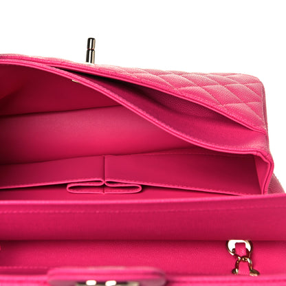Chanel Caviar Quilted Medium Double Flap Dark Pink 4 of 11