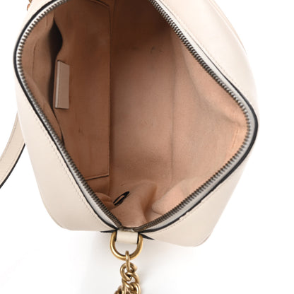 Gucci Calfskin Matelasse Small GG Marmont Chain Shoulder Bag White 5 of 16