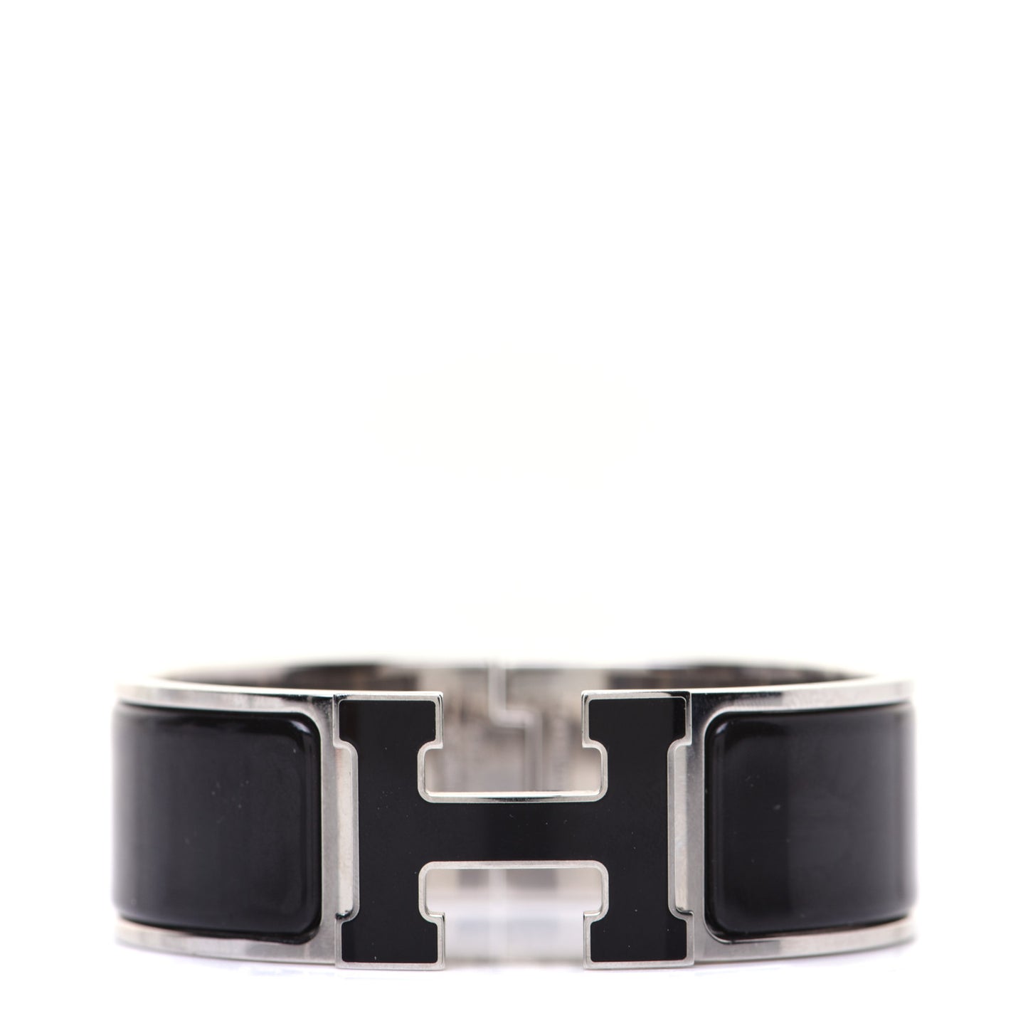 Enamel Wide Clic Clac H Bracelet PM Black
