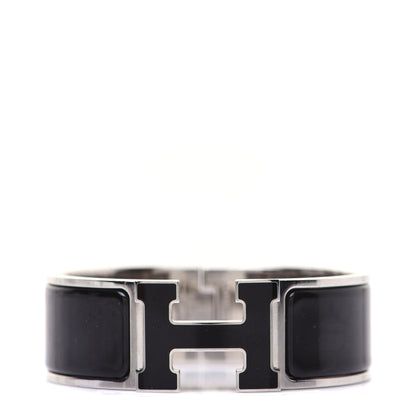 Hermes Enamel Wide Clic Clac H Bracelet PM Black 1 of 7