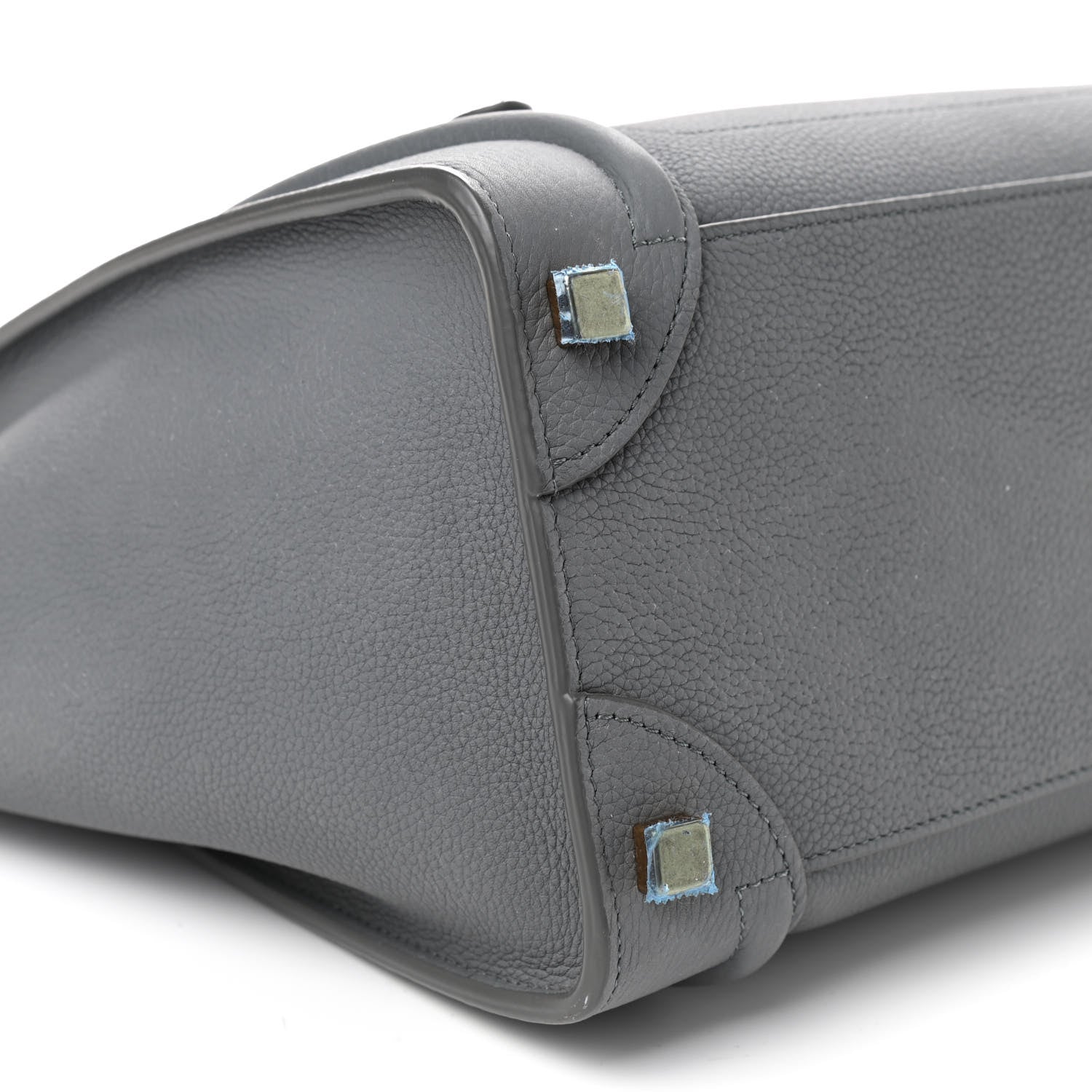Celine Baby Drummed Calfskin Micro Luggage Kohl 6 of 12