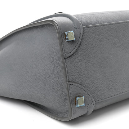 Celine Baby Drummed Calfskin Micro Luggage Kohl 6 of 12