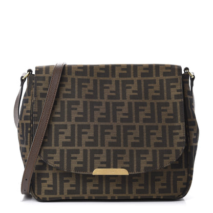 Fendi Zucca Vitello Artic Messenger Bag Tobacco Castagna 1 of 12