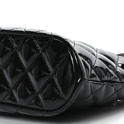 Chanel Patent Quilted Shiny Coco Small Shopping Bag Black 10 of 10