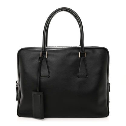 Prada Saffiano Travel Briefcase Black 1 of 9