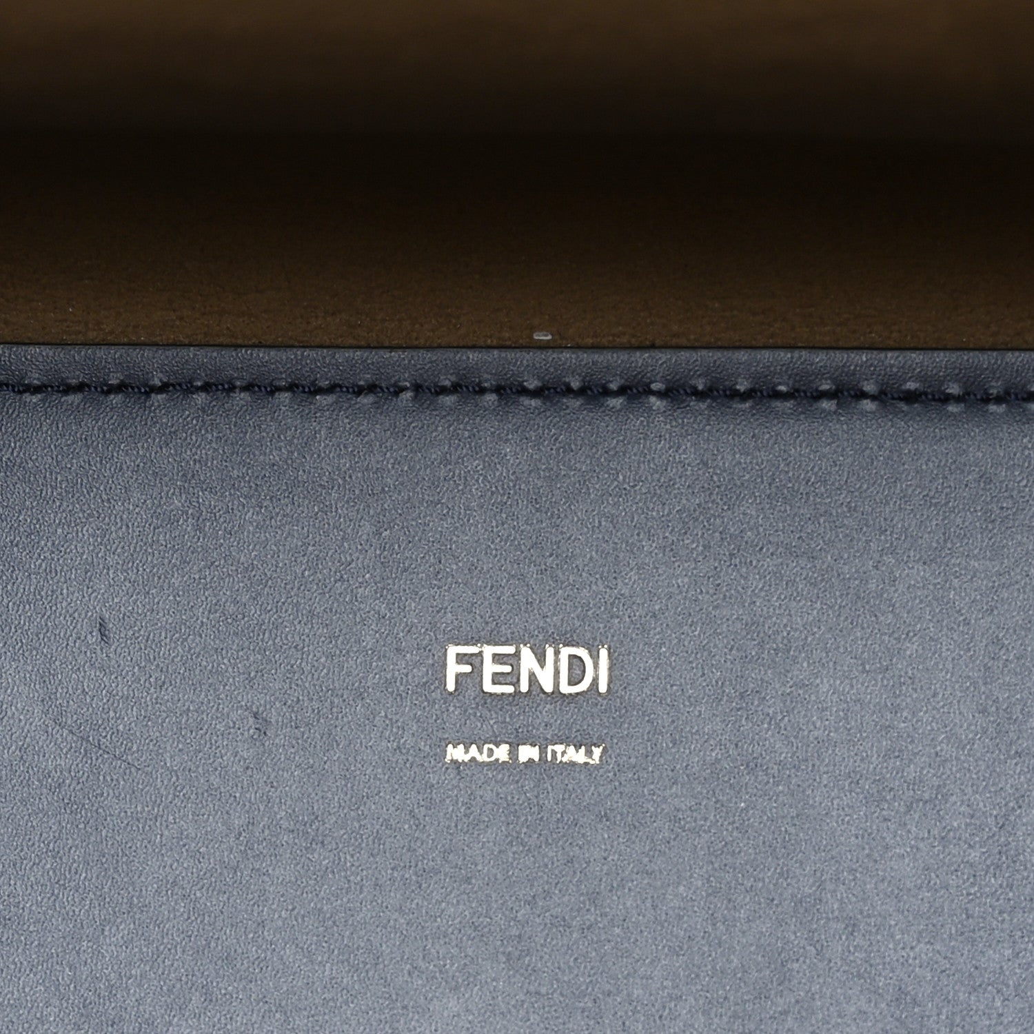 Fendi Vitello King Plexiglass Logo Embossed Medium Fendi Sunshine Shopper Tote Midnight 6 of 9