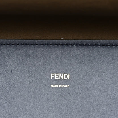 Fendi Vitello King Plexiglass Logo Embossed Medium Fendi Sunshine Shopper Tote Midnight 6 of 9